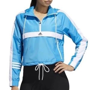 Adidas quarter zip windbreaker rain gym